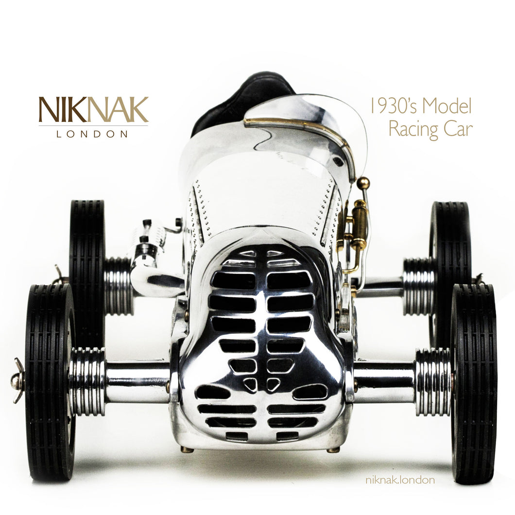 1930'S MODEL RACE CAR IN ALUMINIUM