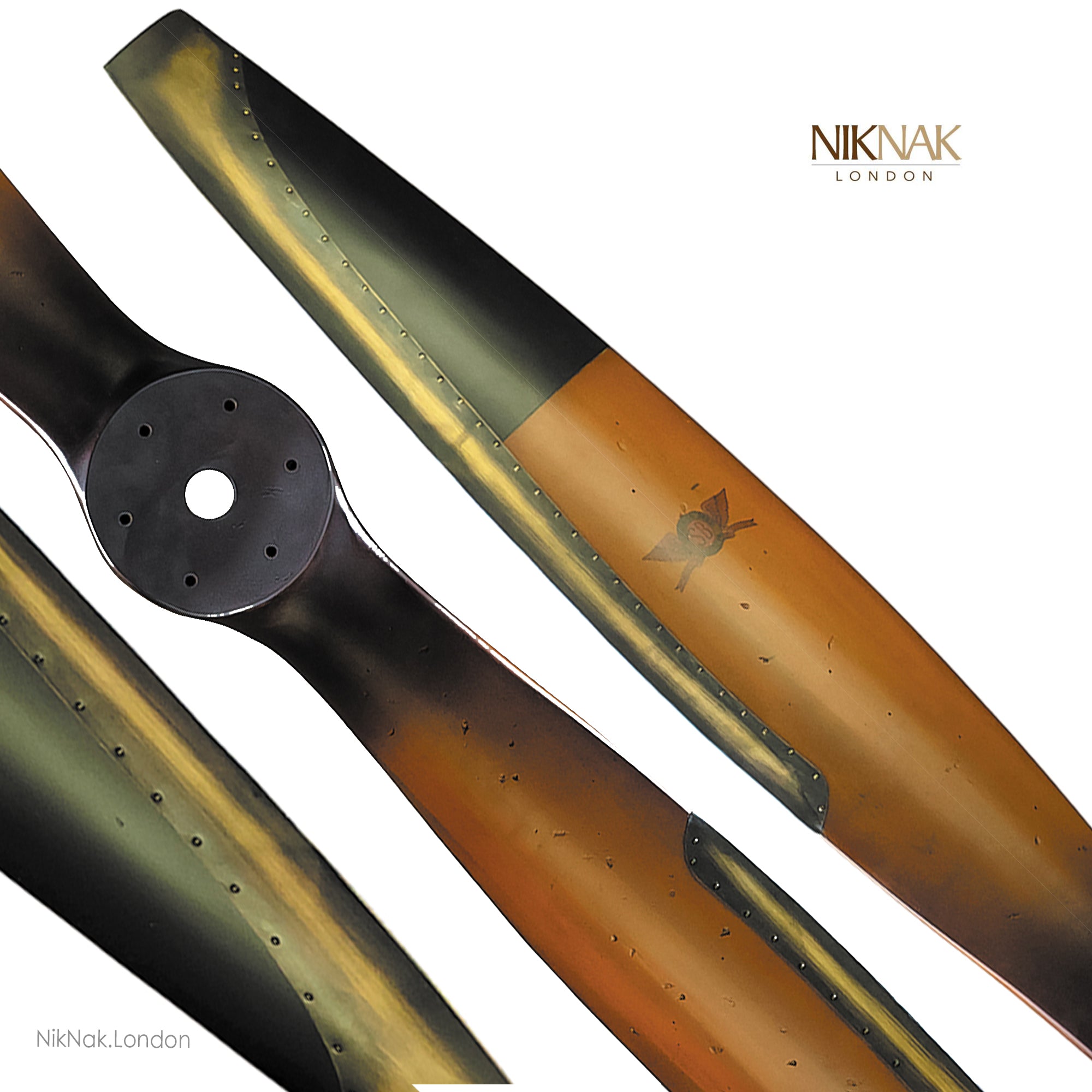 Vintage Flight- Black Tip Aircraft Propeller